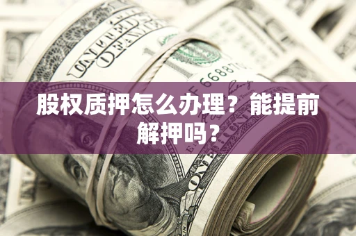 北京股权质押怎么办理？能提前解押吗？