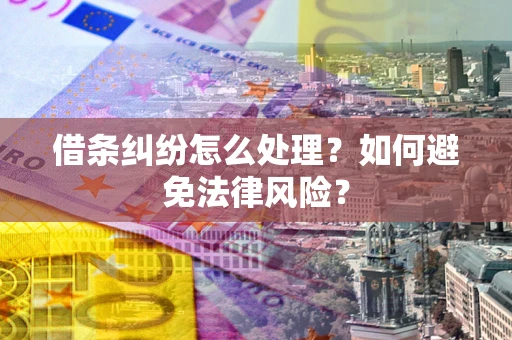北京借条纠纷怎么处理？如何避免法律风险？